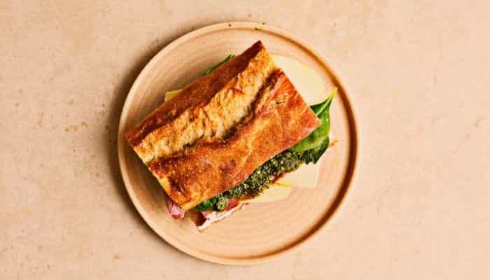 Baguettesandwich-skinke & ost