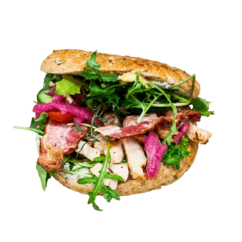 Sandwich m. kylling og bacon