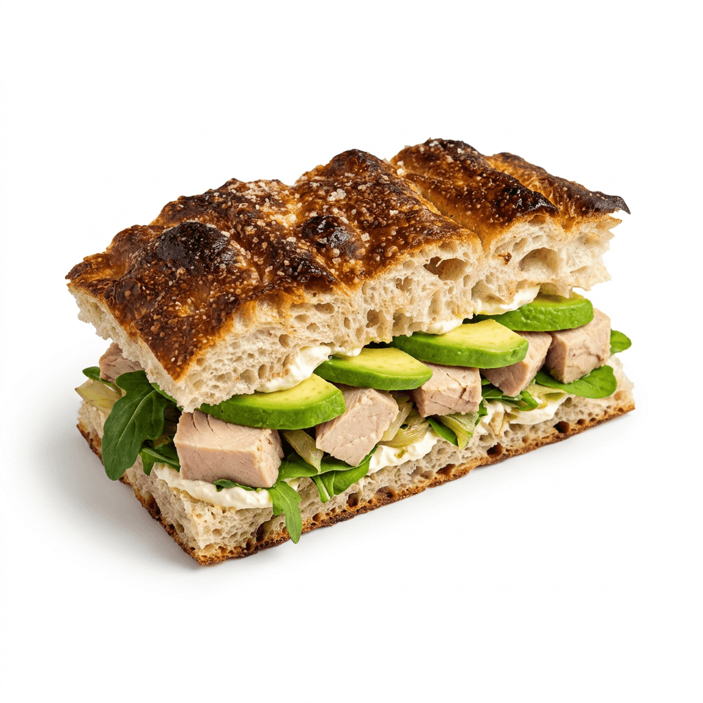Tun- og avocadosandwich